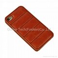 Fashion leather case for iPhone 5S body armor design,soft handle 2