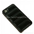 Fashion leather case for iPhone 5S body armor design,soft handle 3