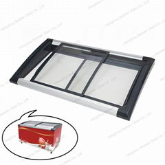 ABS Injection frame chest freezer Glass Door 