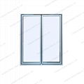 Side by Side Aluminum Glass Door for Cold Room