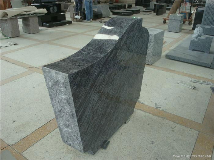 German Style shanxi black granite tombstone