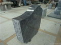 German Style shanxi black granite tombstone 1