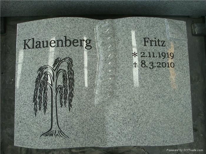 European style granite book shape headstones 2