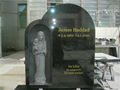 shanxi black upright jesus engrave stone