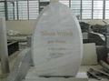 white marble polished engrave stone gravestone  1