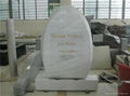 white marble polished engrave stone gravestone  2