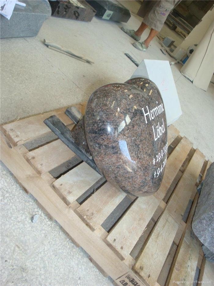 red granite heart shape children monument 2