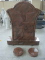 germany style granite upright headstone