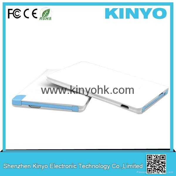 Popular ultra thin portable power bank with 7mm thickness 2