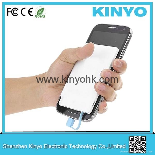 Popular ultra thin portable power bank with 7mm thickness 4