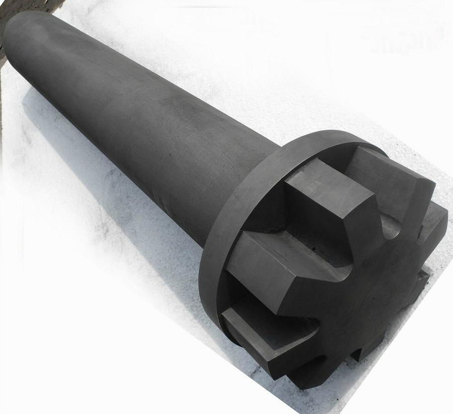 Dia 140-150mm graphite rotor and shaft for degassing in aluminium industry 3