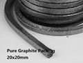 20*20mm Pure Graphite Packing 1kg for sealing /Graphite Braided Packing /expande 2