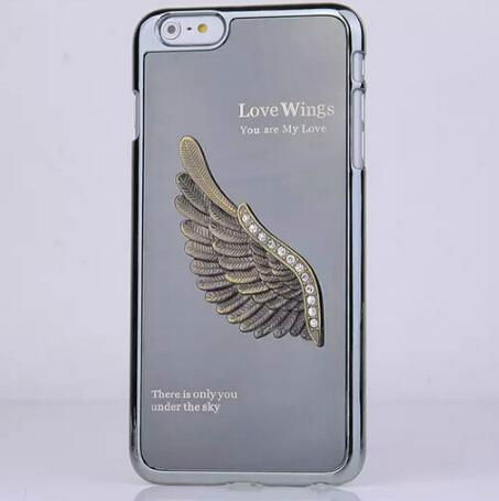 3D Love Wings Metal Aluminum Hard Case Cover Skin For iPhone 6 6 plus 3