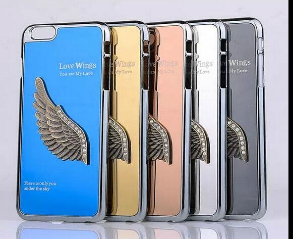 3D Love Wings Metal Aluminum Hard Case Cover Skin For iPhone 6 6 plus