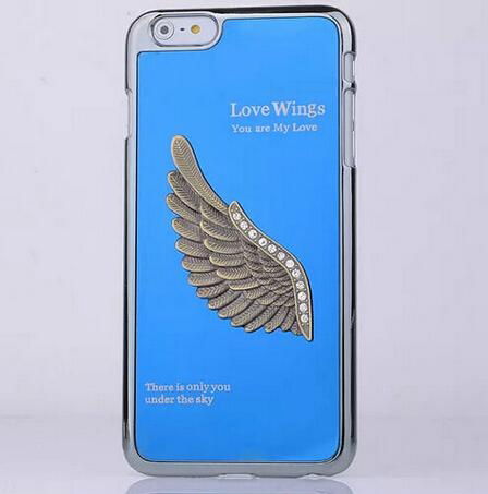 3D Love Wings Metal Aluminum Hard Case Cover Skin For iPhone 6 6 plus 5