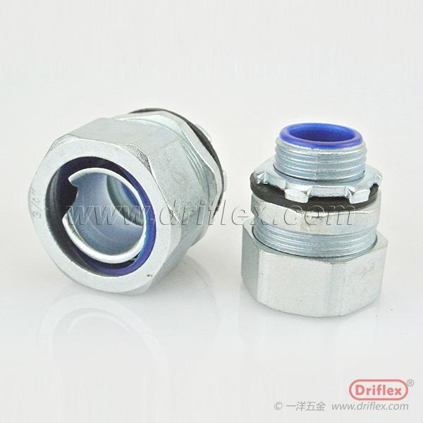 Zinc Alloy Straight Connector with Ferrules and Locknut for Liguidtight AMD Vacu 3