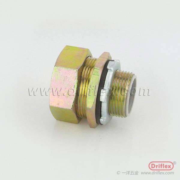 Zinc plated malleable cast iron straight connector for flexible metal con 3