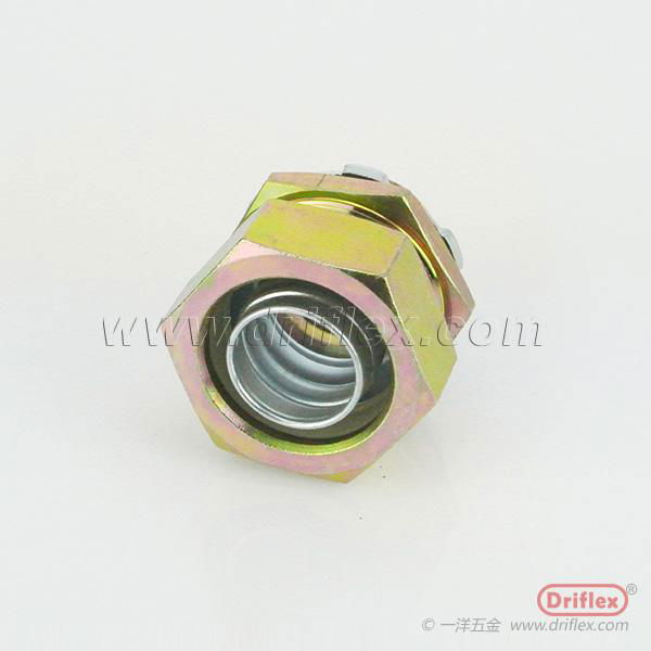 Zinc plated malleable cast iron straight connector for flexible metal con 5