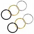  Fashion Steel Seamless Hinged Nose Hoop Ring Septum Clicker Ear Cartilage Tragu