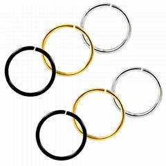 Fashion Steel Seamless Hinged Nose Hoop Ring Septum Clicker Ear Cartilage Tragu