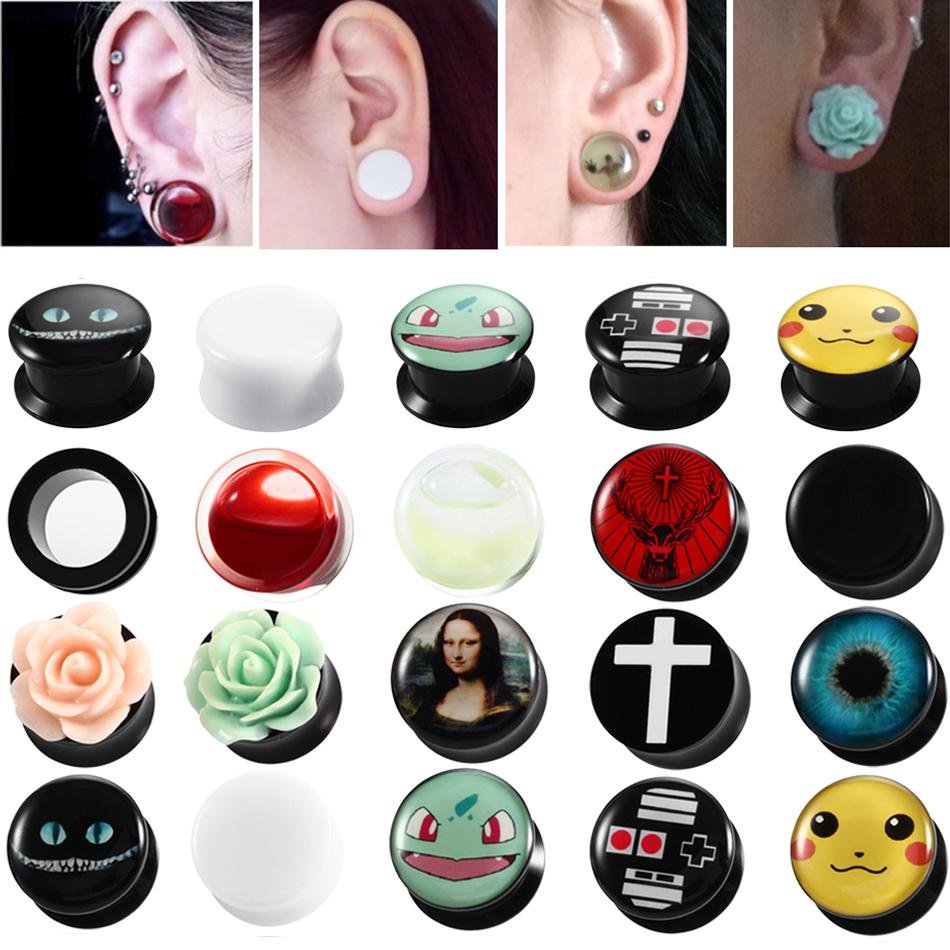 Acrylic Ear Plug Tunnels Ear Expanders Ear Flesh Tunnel Gauges Piercing jewelry 