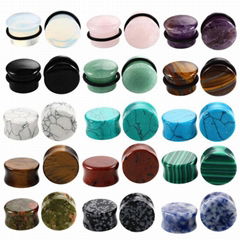 Stone Ear Plug Tunnel Ear Piercings Earring Gauges Helix Piercing Ear Stretcher 