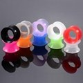 Silicone Hollow Ear Tunnel Plugs Thin Flexible Skin Double Flared Ear Gauges  2