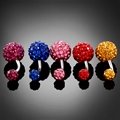 316l Surgical Steel Double Epoxy Crystal Balls Belly Button Ring Navel Piercing  5