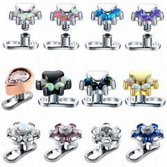 Dermal Piercings Micro Dermal Anchor Dermal Top Skin Diver Hide in Surface Body