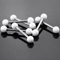 Surgical Steel Ball Barbell Bar Tongue Ring Body Piercing Industrial Barbell 2
