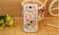 Fashion Rhinestone Rose phone case for Samsung Galaxy S3 series 5