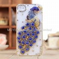 Beautiful Rhinestone Peacock phone case for iPhone 4/5 series 1