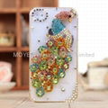 Beautiful Rhinestone Peacock phone case for iPhone 4/5 series 2