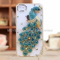 Beautiful Rhinestone Peacock phone case for iPhone 4/5 series 3