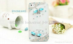 Beautiful Rhinestone Dragonfly phone case for iPhone 4/5 series