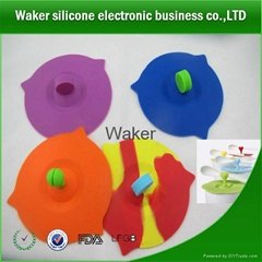 factory price fancy silicone cup lid