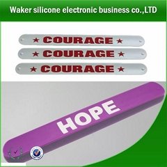 facory price promotion silicone slap bands