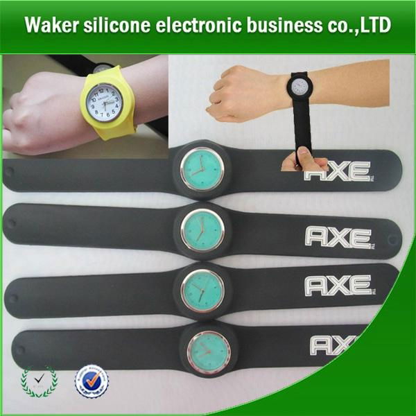 hot promotional items- OEM cheap wholesale kids slap watches silicone