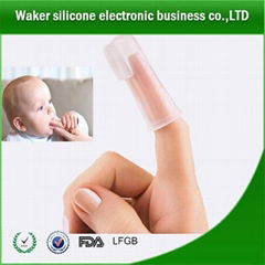 facory price healthy food grade silicone baby and infant toothbrush