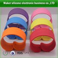 Christmas gift Free Sample Printed colorful logo Silicone Slap Band 1