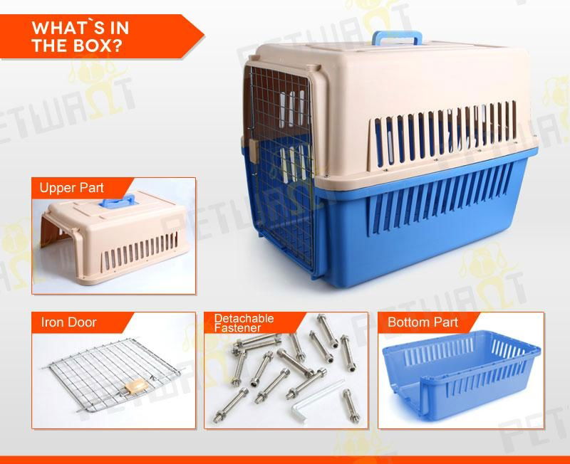 Mutiple sizes plastic pet flight cages 2