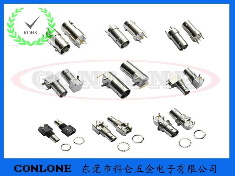 HD-SDI高清BNC焊板式鍍金視頻連接器 3