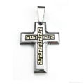 Men's Black Stainless Steel Cross Great