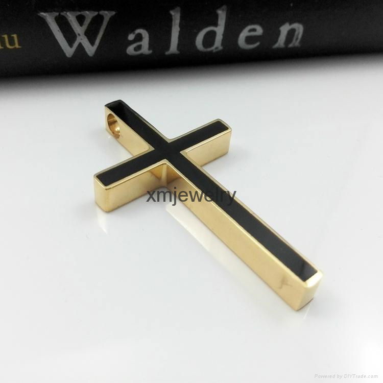 Xin Min Jewelry Stainless Steel Large Cross Pendant Necklace