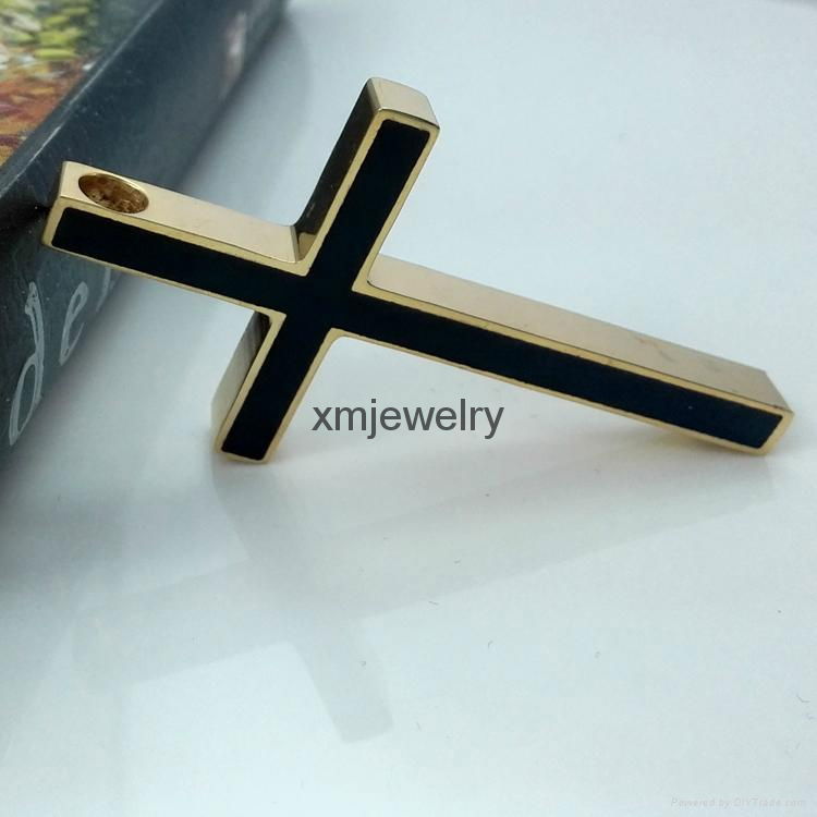 Xin Min Jewelry Stainless Steel Large Cross Pendant Necklace 2