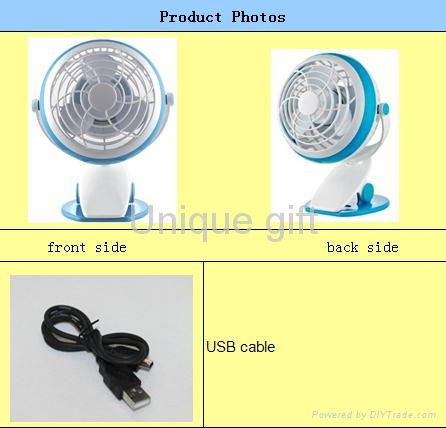 Hot Sale 4 inch Battery Rechargeable Fan with Clip 2