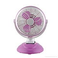 6 " battery rechargeable fan USB Table