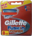 8x cartridges Gillette Fusion Power Free