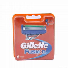 6x cartridges Gillette Fusion Free shipping