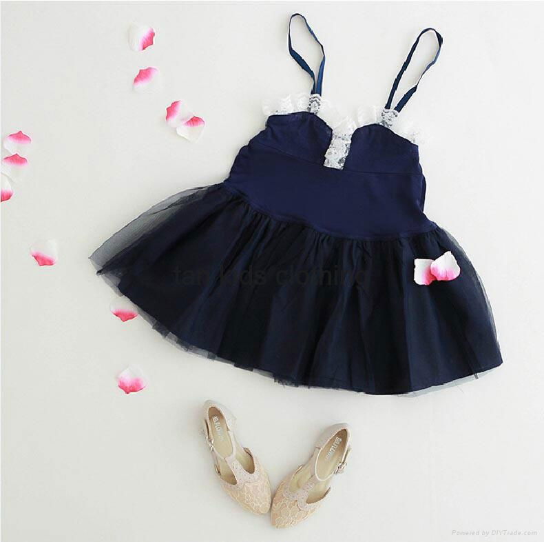 Angou New baby Girls slip dress Toddler Kids Clothes Sleeveless girl Tutu Dress  3